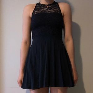 Hollister Navy blue lace skater dress